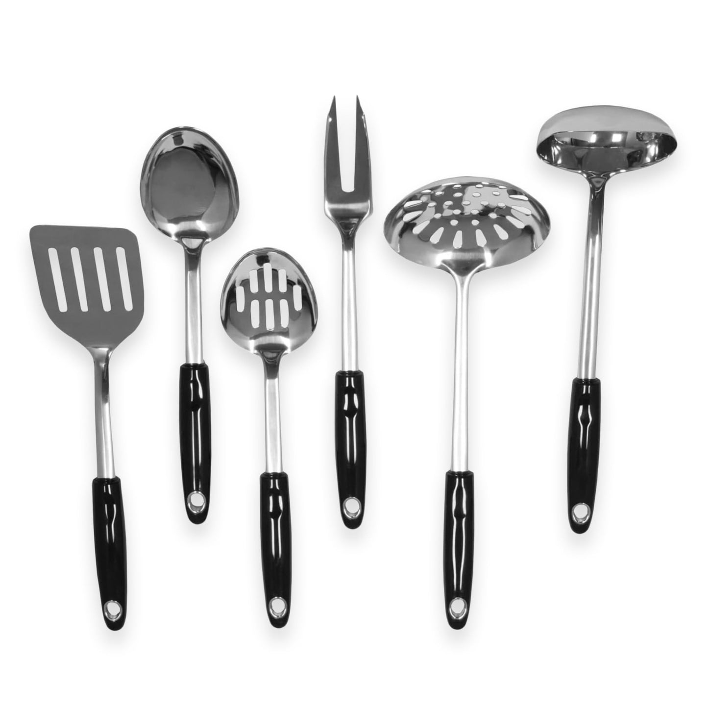 Chef Craft Heavy Duty Kitchen Tool and Utensil Set, 6 Piece, Stainless Steel