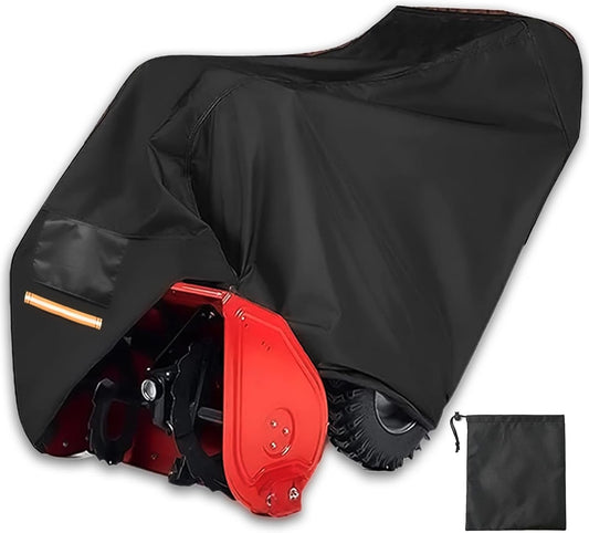 Snow Blower Cover Weatherproof - 60"x33"x47",600D PU-Coated Oxford Fabric, Fits Most 2-Stage Snow Blower (Premium Black)