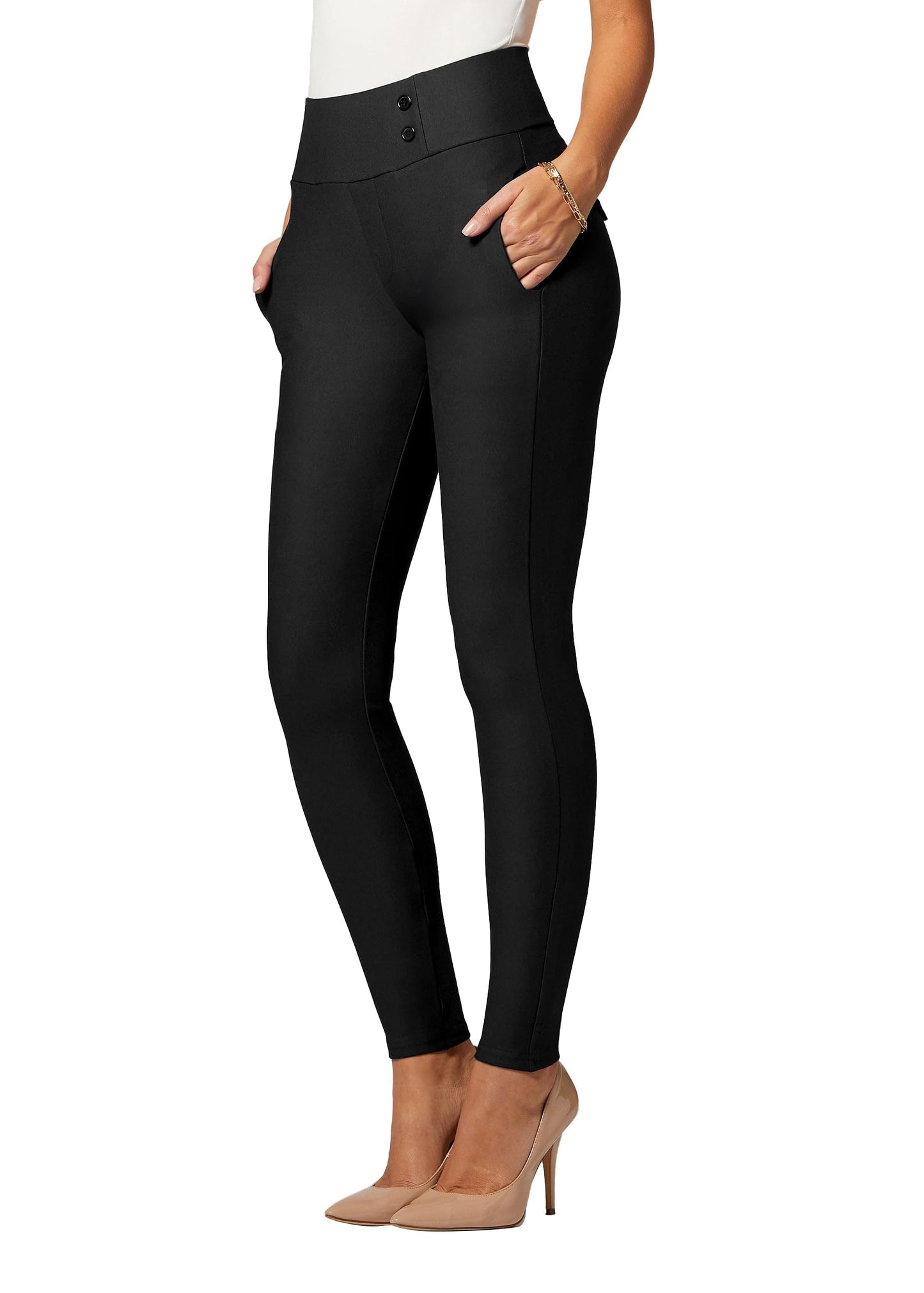 Pantalon habillé Conceited pour femme - Extensible - Contrôle du ventre - Confort toute la journée - Pantalon pour femme en taille standard et grande