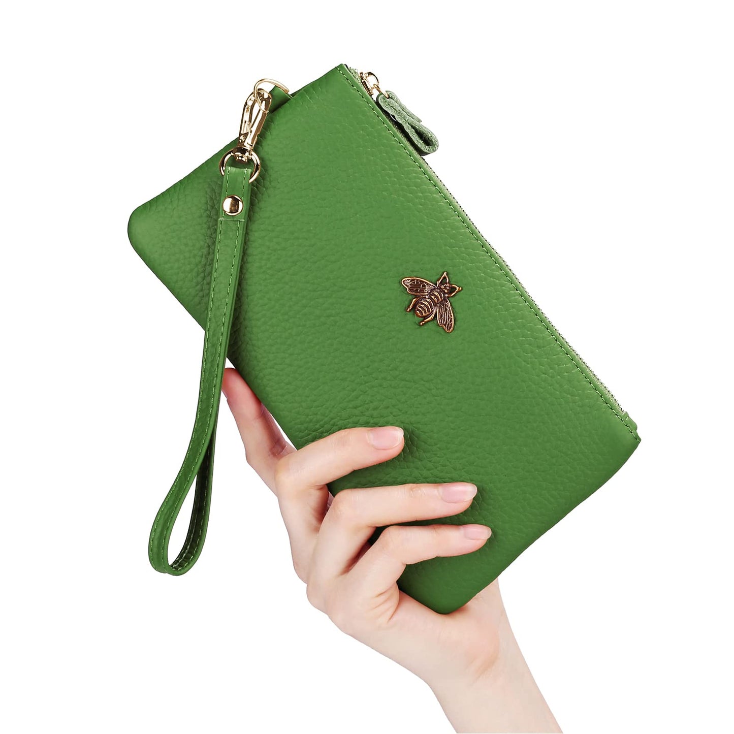 imeetu Damen-Handgelenk-Clutch, Leder, Handy-Geldbörse, Handtasche mit Handschlaufe