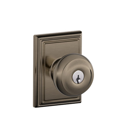 Schlage F51A GEO-625-CAM Georgian Knob with Camelot Trim – Bright Chrome