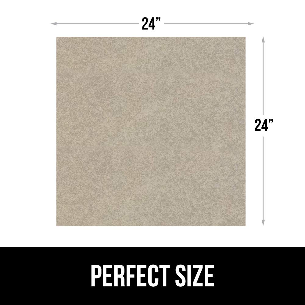 Gorilla Grip LeakGuard Non-Adhesive Under Sink Mat for Kitchen Cabinet, 24x40, Waterproof Quick Dry Shelf Liner, Durable Absorbent Felt Mats for Bathroom Sinks, Cabinets, Dresser, Damask Taupe Cream