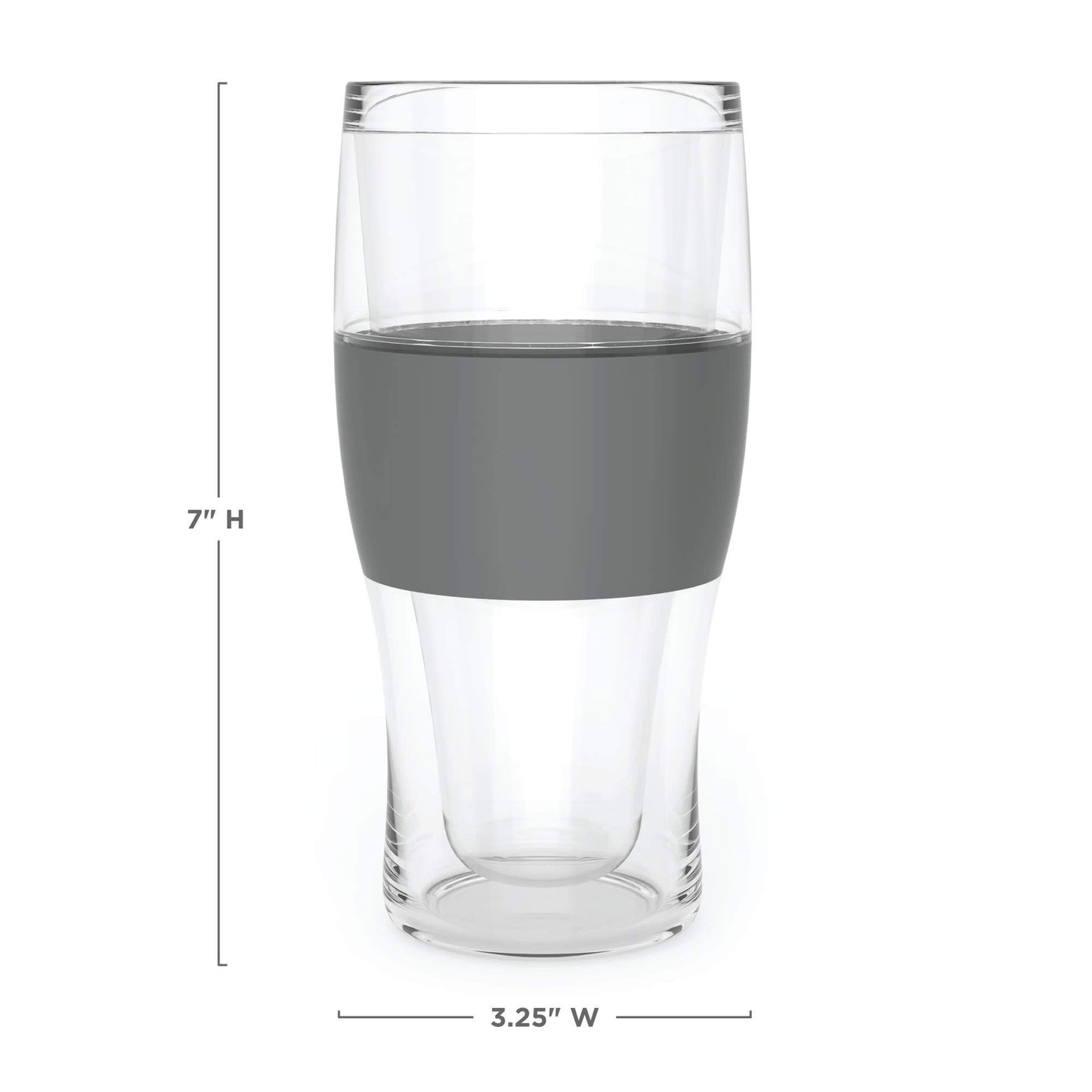 Host Freeze, Tasses congelées, Ensemble de pintes congelables, Bière Gardez vos boissons au frais, Verres isolés à double paroi, Gobelet pour café glacé, 16 oz, Lot de 2, Noir 