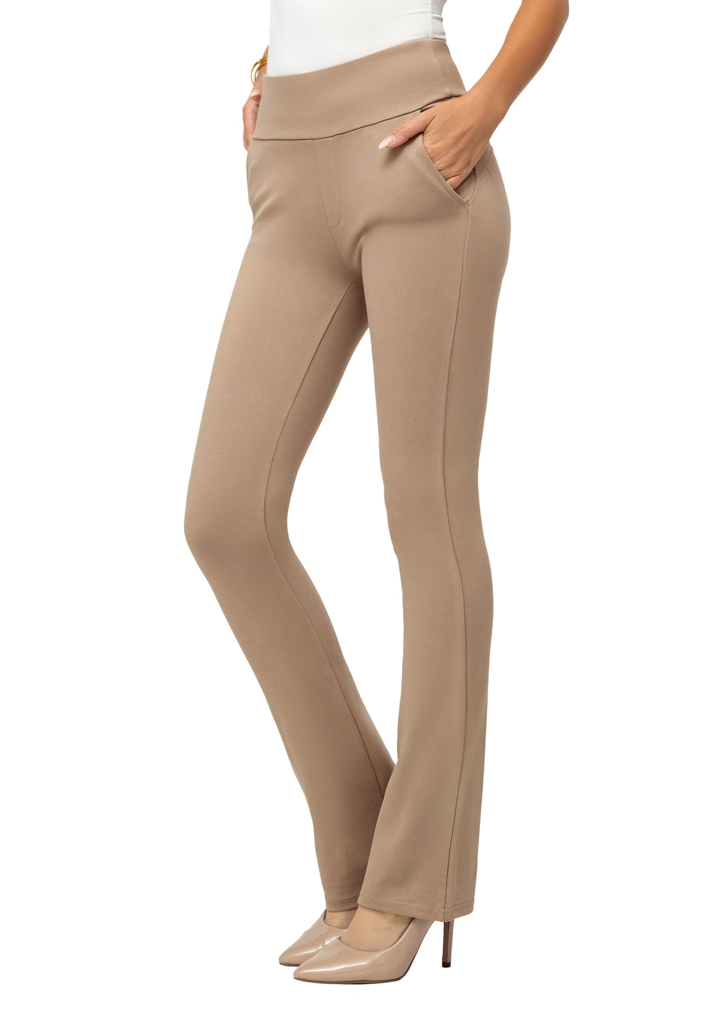 Pantalon habillé Conceited pour femme - Extensible - Contrôle du ventre - Confort toute la journée - Pantalon pour femme en taille standard et grande