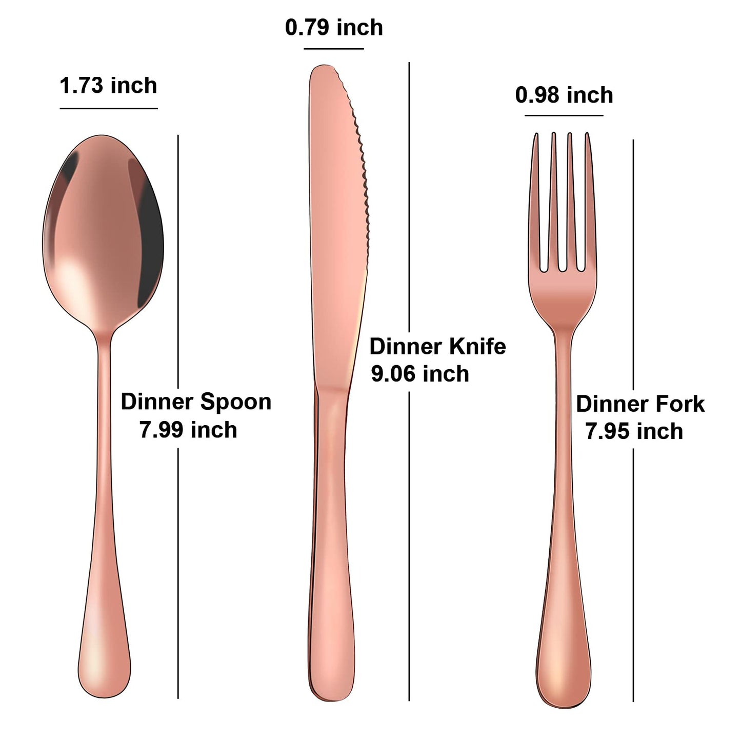 Portable Travel Utensils Set, 18/8 Stainless Steel 3 PCS Cutlery Set Including Knife Fork and Spoon, Reusable Travel Silverware Set with Case for Lunch Box Camping School Office