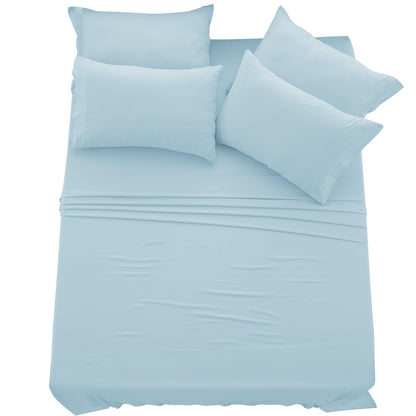 LUX Décor 6-Piece Sheet Set – Soft Microfiber Bedding with Deep Pocket Fitted Sheet & 4 Pillowcases (Paisley)