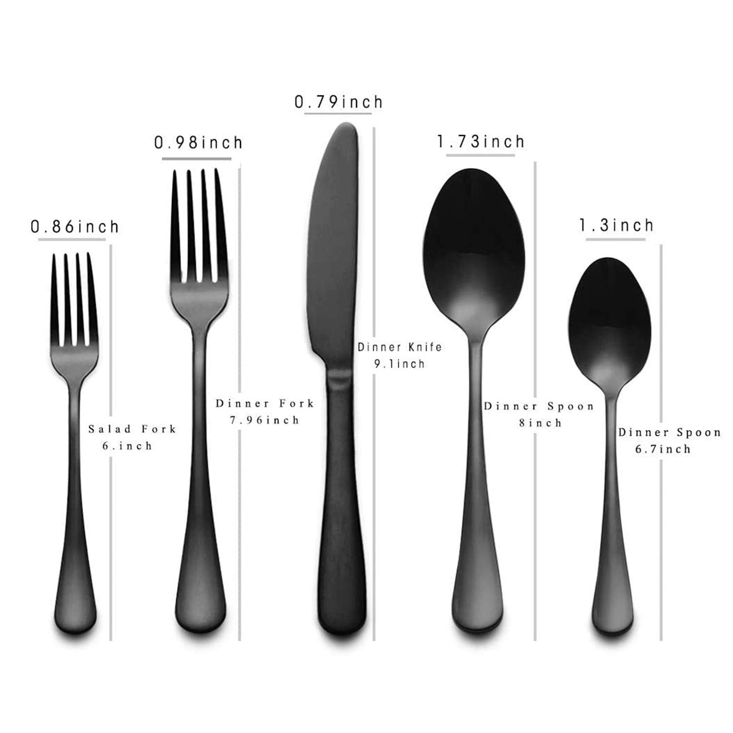 Portable Travel Utensils Set, 18/8 Stainless Steel 3 PCS Cutlery Set Including Knife Fork and Spoon, Reusable Travel Silverware Set with Case for Lunch Box Camping School Office