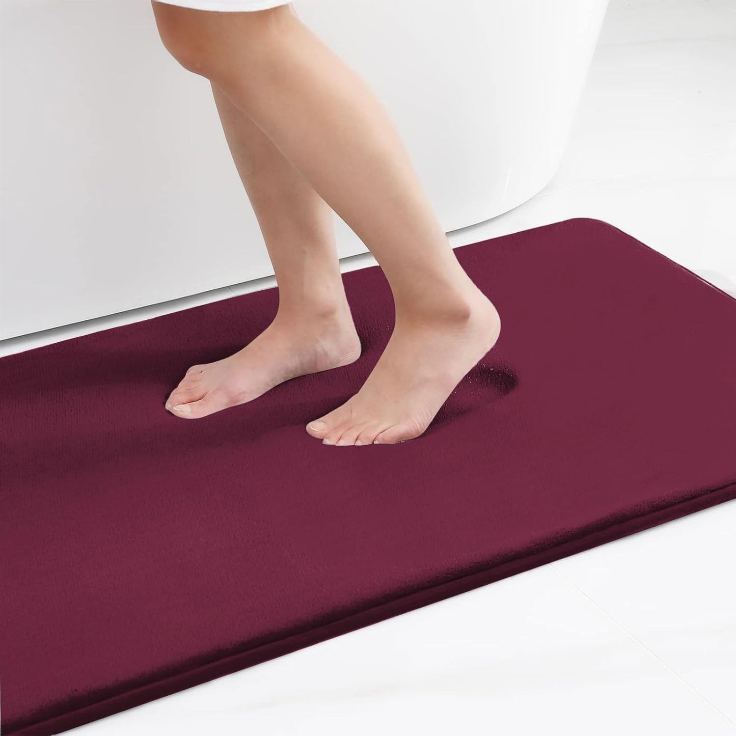 Smiry Memory Foam Bath Mat – Ultra Soft, Absorbent, Non-Slip Rug for Bathroom