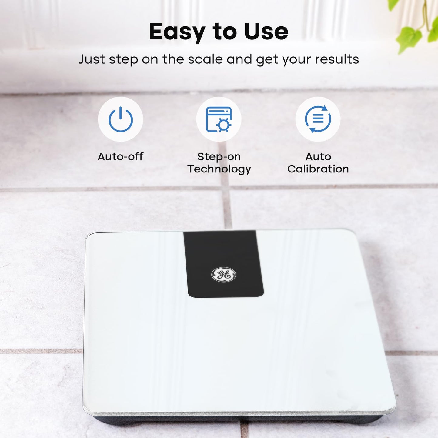 GE Bathroom Scale Body Weight: Digital BMI Weight Balance Scales FSA HSA Eligible Heavy Duty Measuring Scale for People Accurate Bluetooth Weighing Scale Electronic Weigh Scales, Black