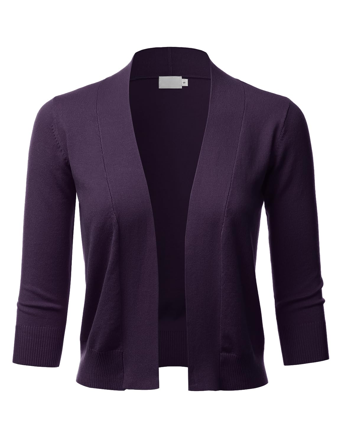 LALABEE Cardigan boléro court classique à manches 3/4 pour femme ouvert sur le devant pour robes (S~XXL)