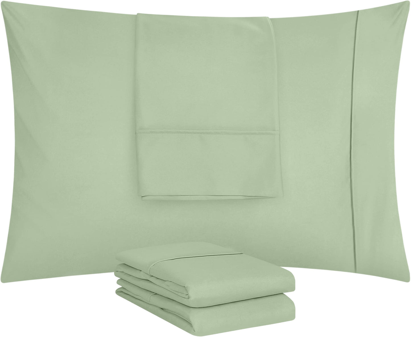 Taies d'oreiller Queen Utopia Bedding - Paquet de 4 - Fermeture à enveloppe - Tissu en microfibre brossé doux - Housses d'oreiller résistantes au rétrécissement et à la décoloration - Taille Queen 20 X 30 pouces (Queen, Gris) 