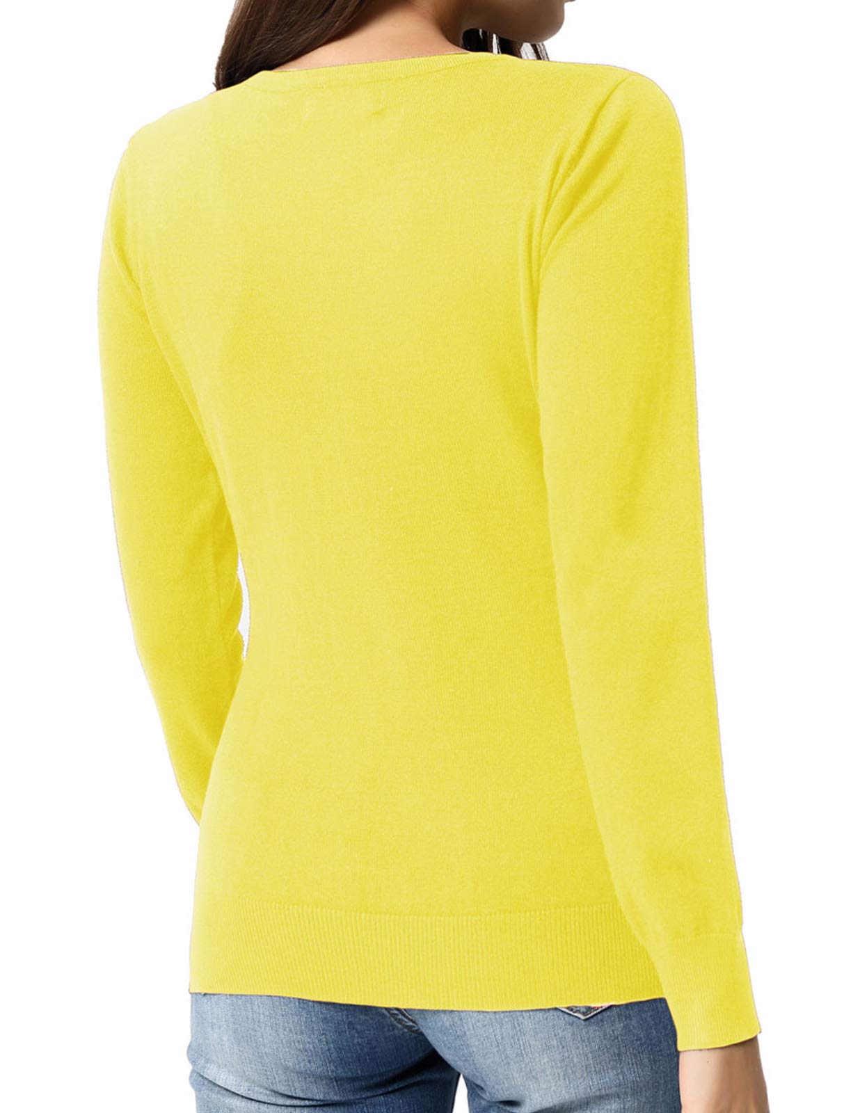 GRACE KARIN Cardigan en tricot à manches longues et col ras du cou pour femme