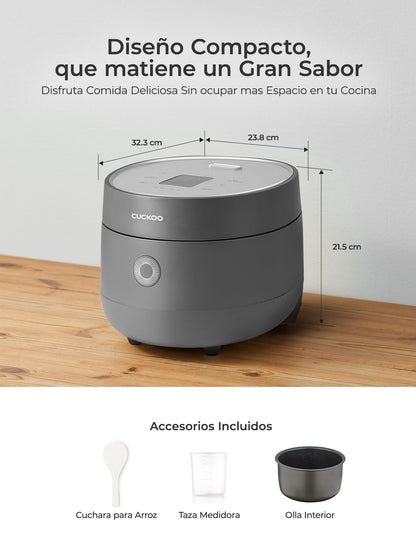 Rice Cooker 6 Cup Uncooked / 12 Cup Cooked, Fuzzy Logic, Delay Timer, Keep Warm, Steamer, Non-Stick Pot, Gray (CR-0675FG) – Gently Used