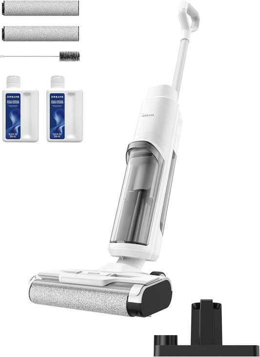 DREAME K10 Plus Wet Dry Vacuum Cleaner, Cordless Vacuum Mop with Self-Washing, 8.38lbs Lightweight Floor Washer, 30min Runtime, Edge Cleaning Great for Hardfloor, Specially Designed Twin Scraper