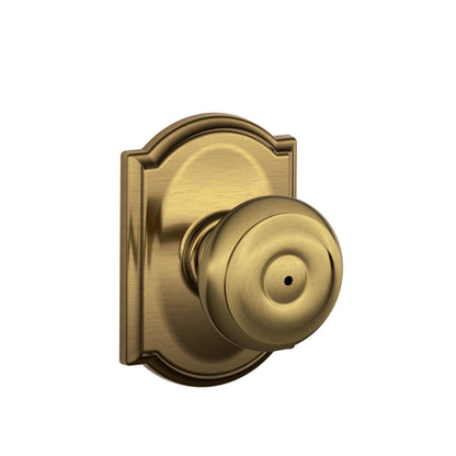 Schlage F51A GEO-625-CAM Georgian Knob with Camelot Trim – Bright Chrome