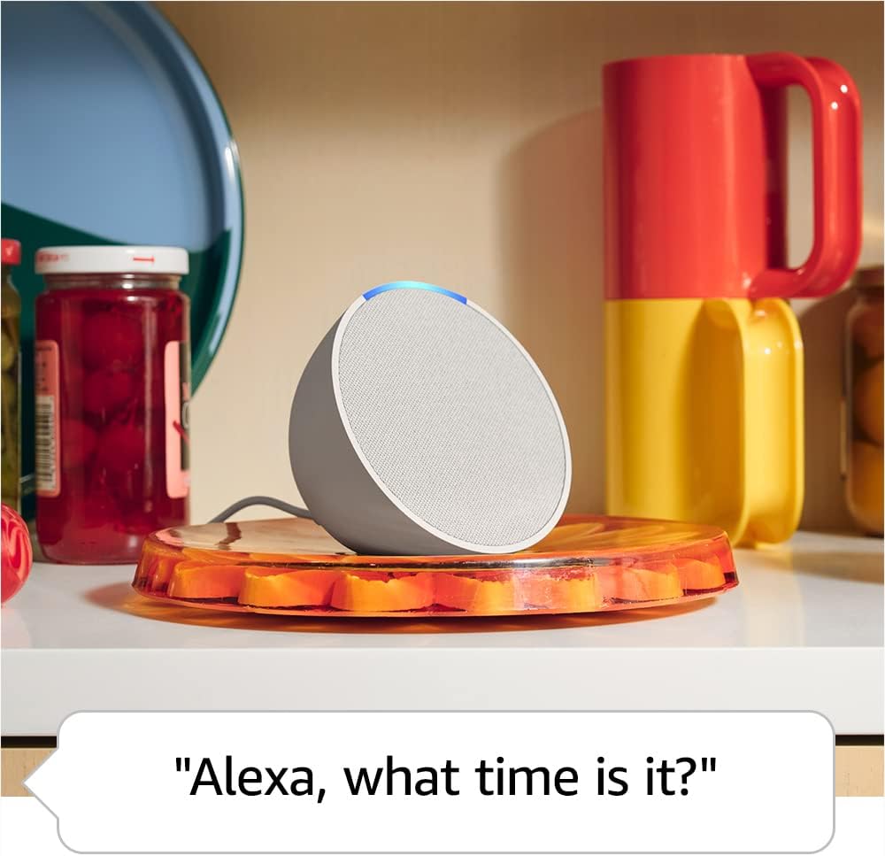 Amazon Echo Pop (newest model), Our smallest Alexa speaker, Fits in any room, Charcoal