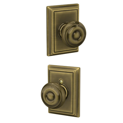 Schlage F51A GEO-625-CAM Georgian Knob with Camelot Trim – Bright Chrome