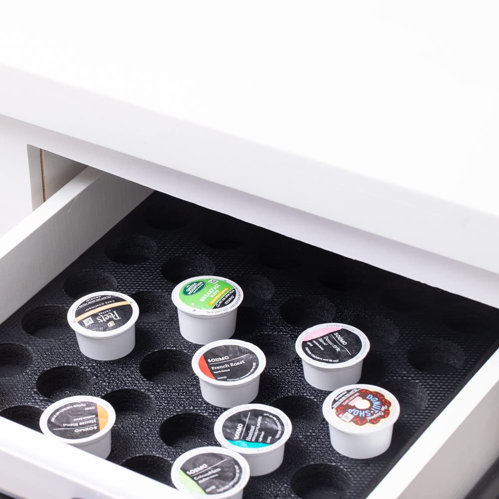 Kaffeepadhalter DIY Größe Organizer 60 Kompatibles Tablett Schublade hält mit Keurig K-Cup 