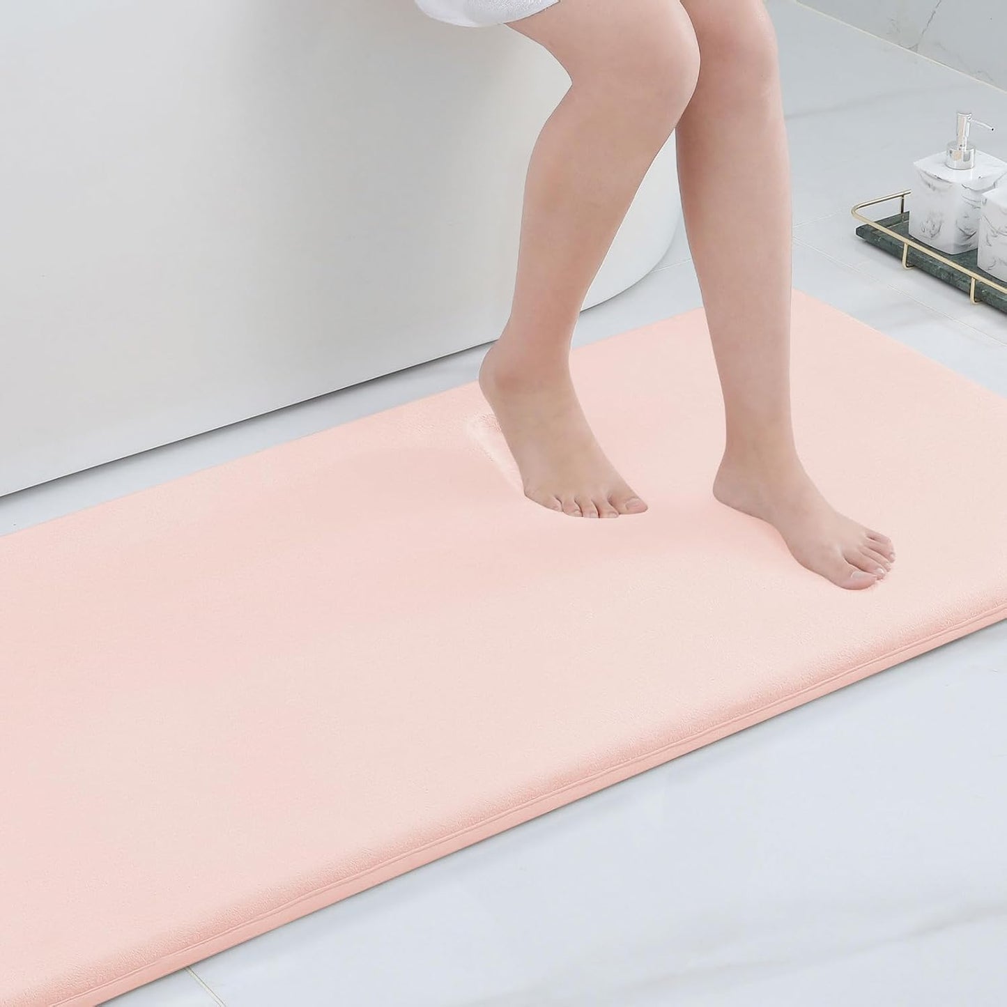 Smiry Memory Foam Bath Mat – Ultra Soft, Absorbent, Non-Slip Rug for Bathroom