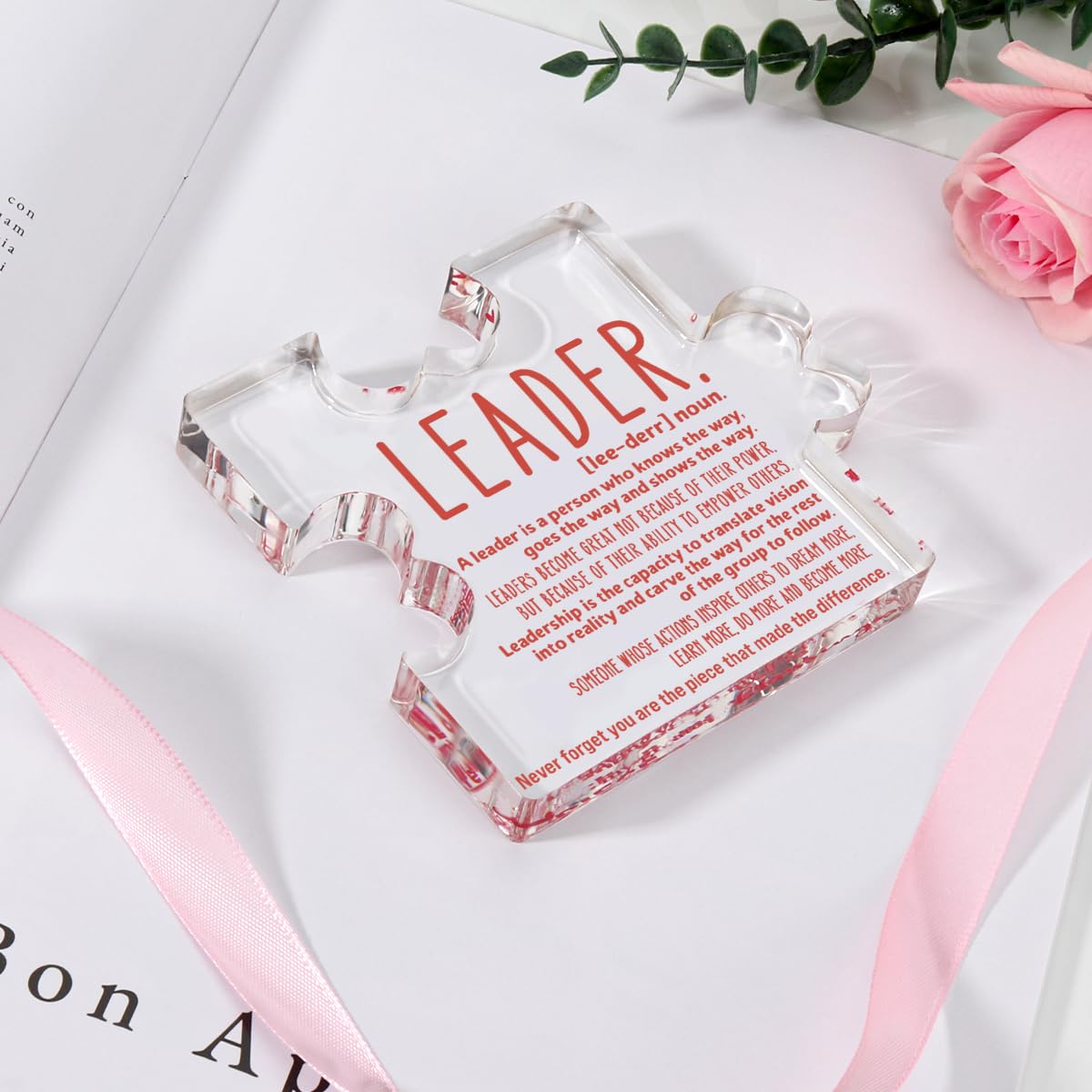 A heartfelt thank-you gift that says it all—beautifully printed on a clear 4.7 x 4.3 inch acrylic sign. Stylish, lightweight, and ready to display on any desk, shelf, or tabletop. Each piece is gift-ready and designed to leave a lasting impression.