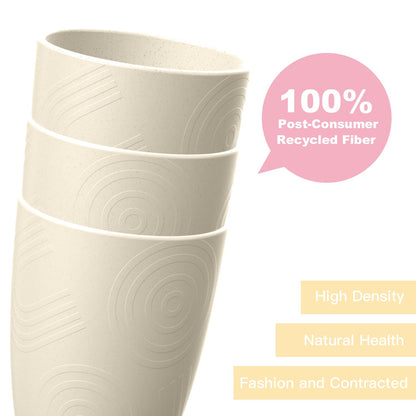 Homienly Wheat Straw Cups – Reusable, Unbreakable, Tumblers, Stackable & Dishwasher Safe