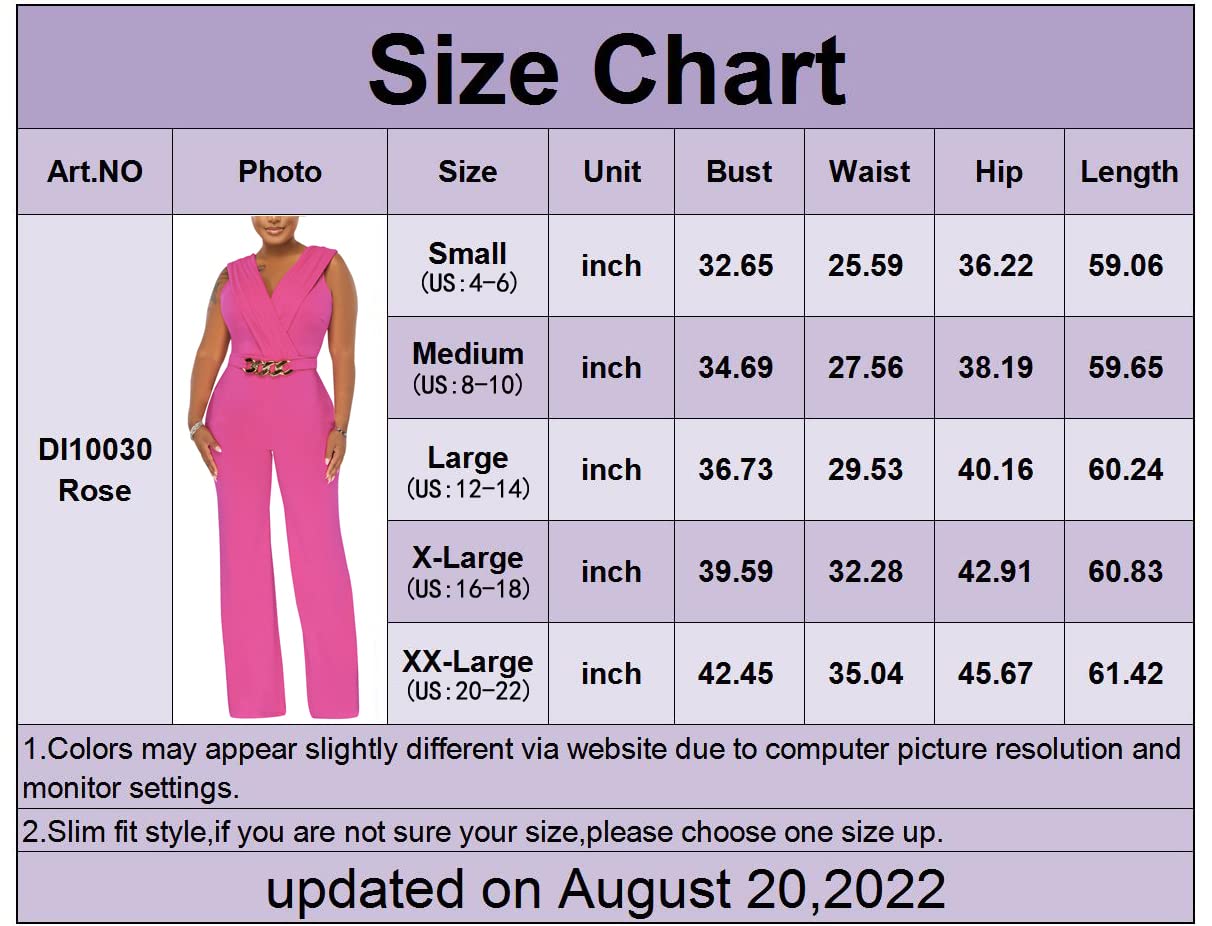 Women's Summer Formal Dressy Jumpsuits Elegant V Neck Sleeveless Party Rompers Stretchy Wrap Wide Leg Long Pants Clubwear