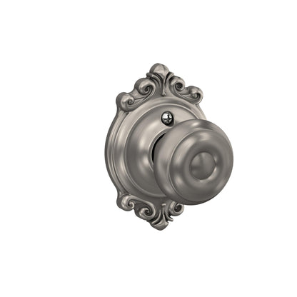 Schlage F51A GEO-625-CAM Georgian Knob with Camelot Trim – Bright Chrome