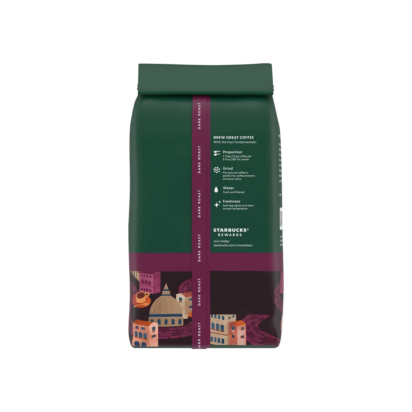 Café moulu Starbucks, café torréfié foncé, torréfaction française, 100 % arabica, 1 sac (28 oz) 