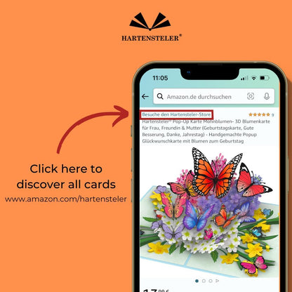 Hartensteler® Butterflies in Nature Pop Up Card - 3D Butterfly Card.