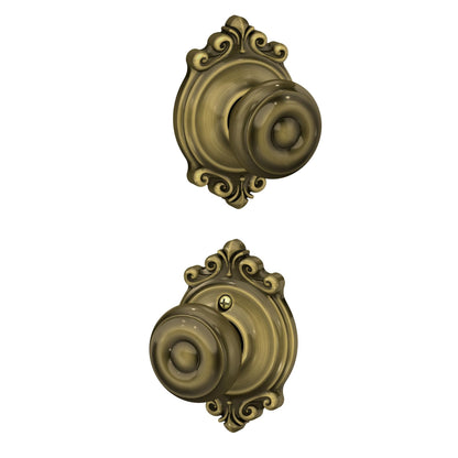 Schlage F51A GEO-625-CAM Georgian Knob with Camelot Trim – Bright Chrome