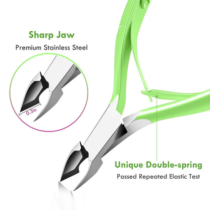 Cuticle Trimmer & Pusher – Professional Stainless Steel Manicure/Pedicure Tool for Nails