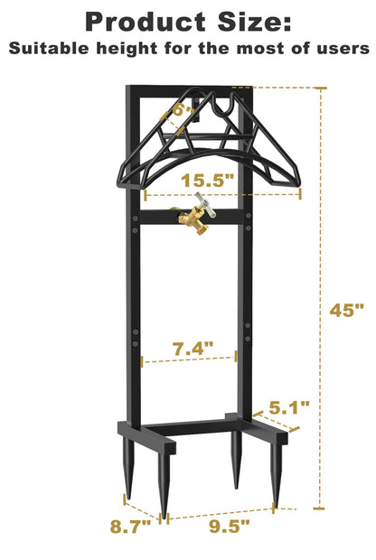 Freestanding Garden Hose Holder – Heavy Duty Metal Outdoor Hose Organizer