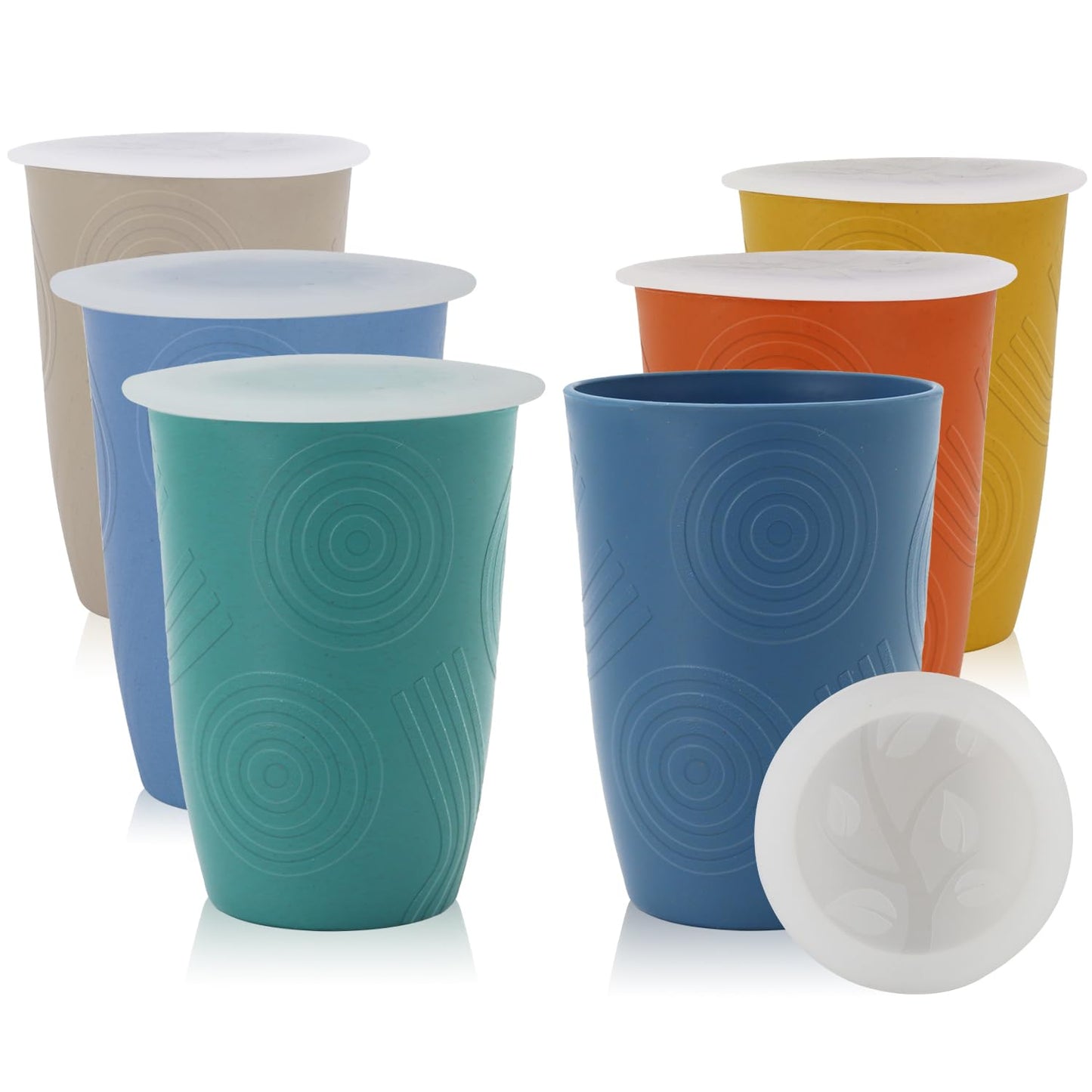 Homienly Wheat Straw Cups – Reusable, Unbreakable, Tumblers, Stackable & Dishwasher Safe