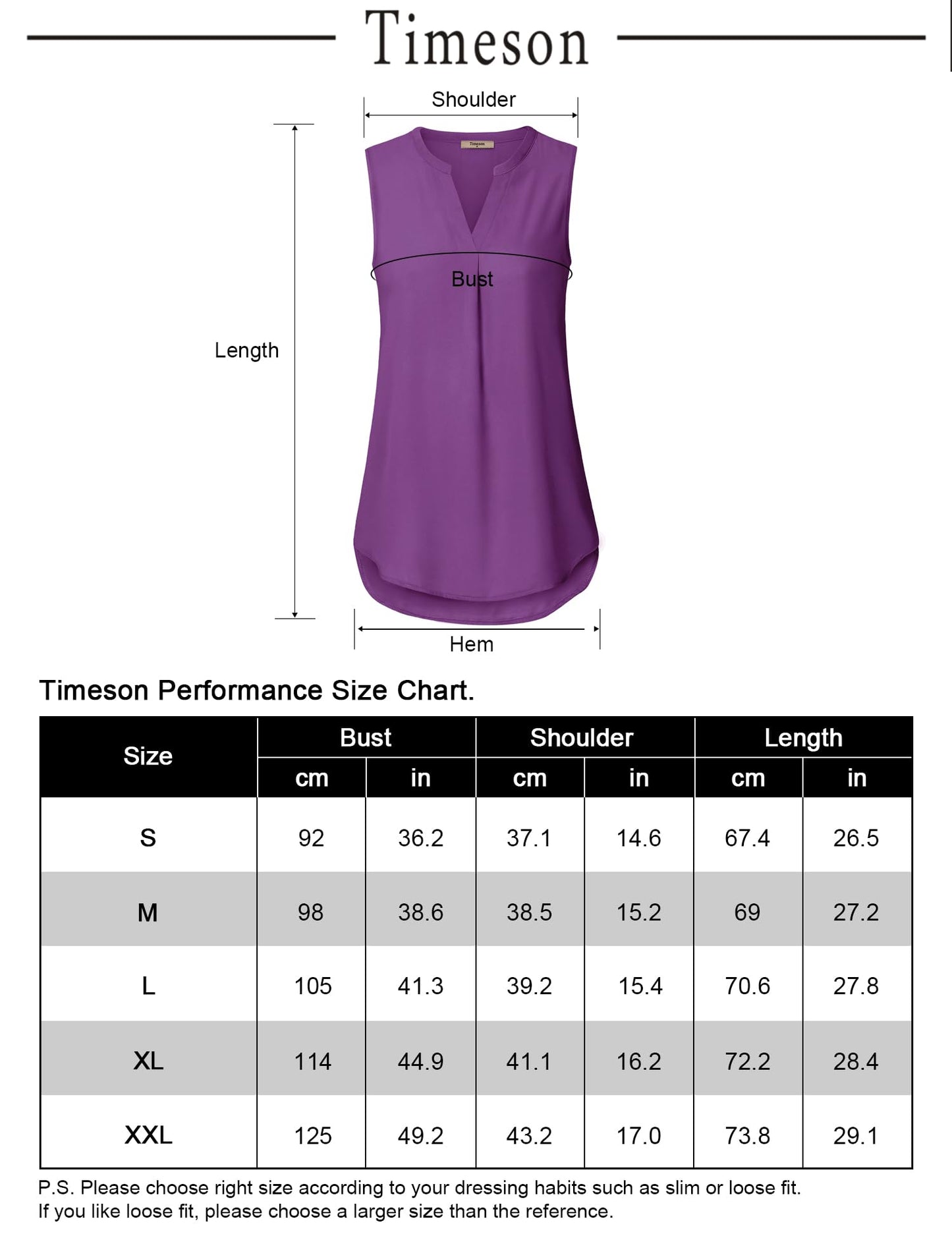 Timeson Women's Chiffon V Neck Sleeveless Blouse Tops Office Work Shirts