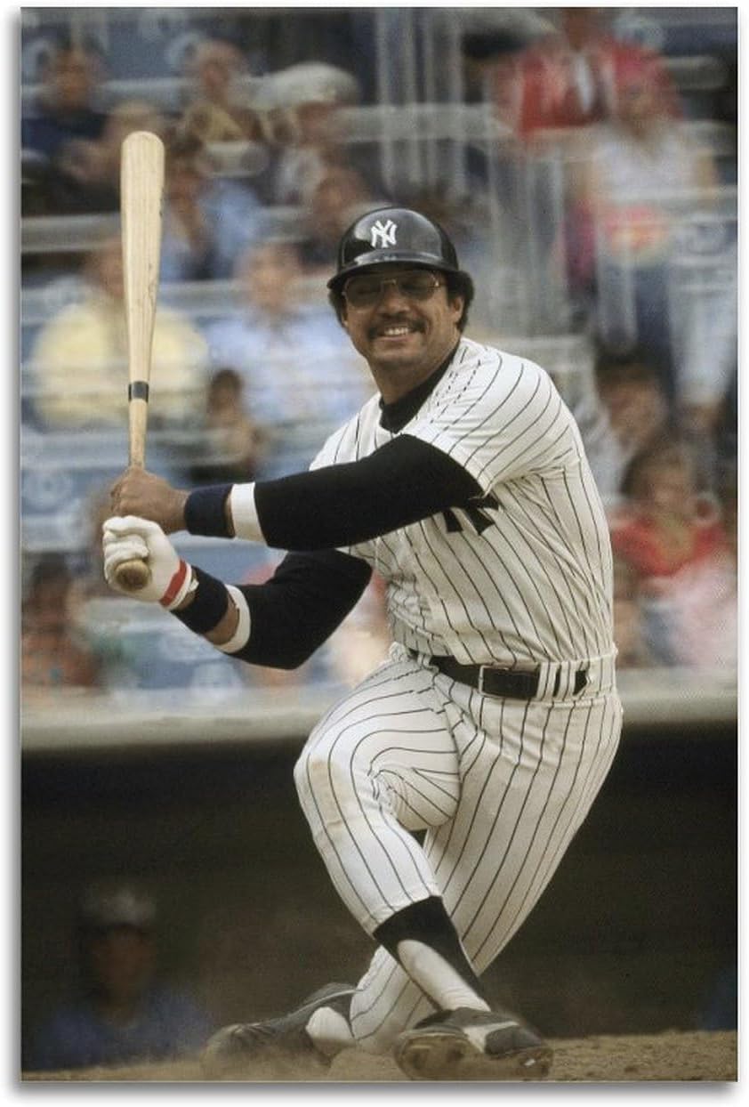 lurouya Reggie Jackson Baseball Player Poster Poster Album Cover Posters for Bedroom Wall Art Canvas Posters Music Album Cover Poster 08x12inch(20x30cm) Frame-style