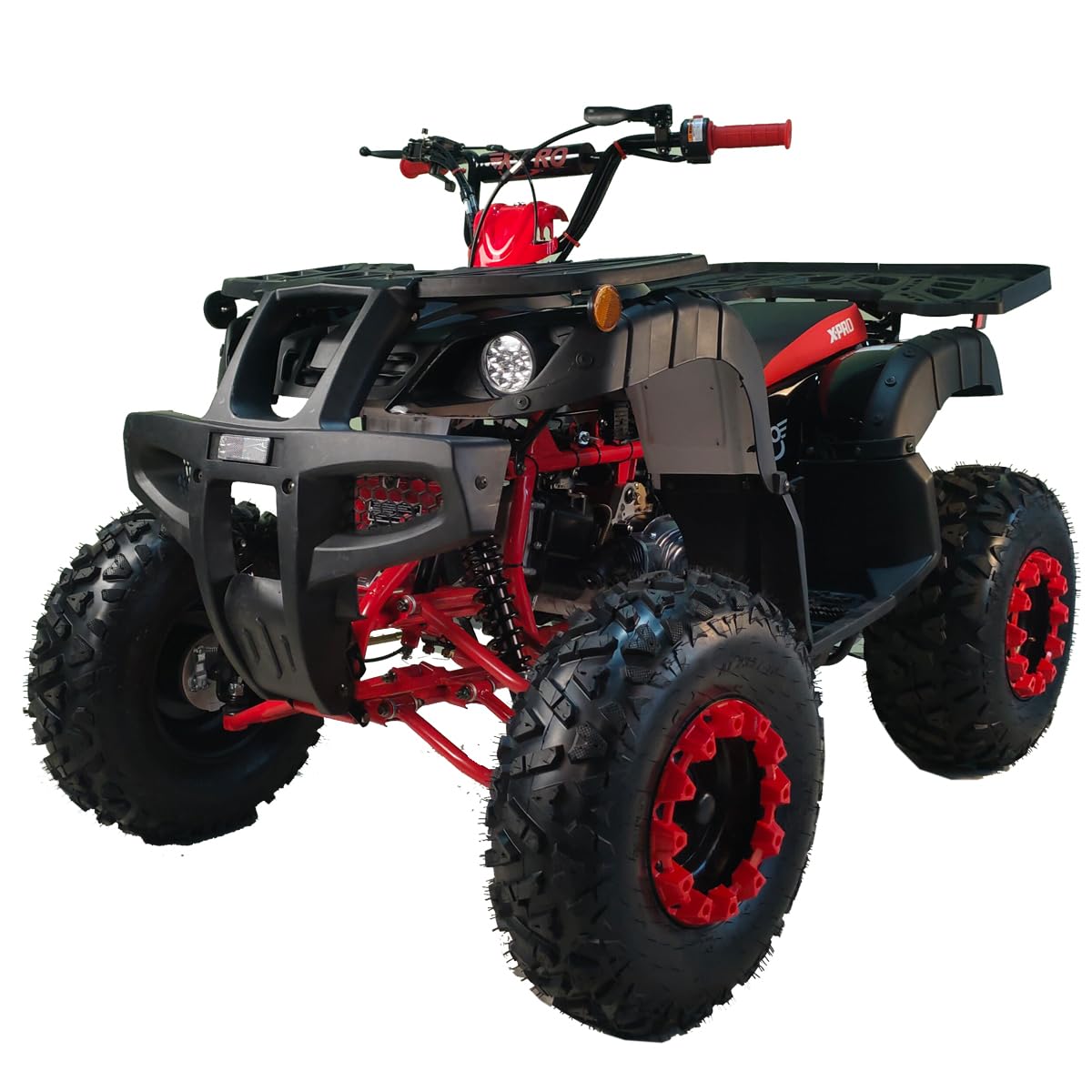 X-PRO 200 Utility ATV mit Automatikgetriebe mit Rückwärtsgang, große 23"/22"-Räder! (Schwarz) 