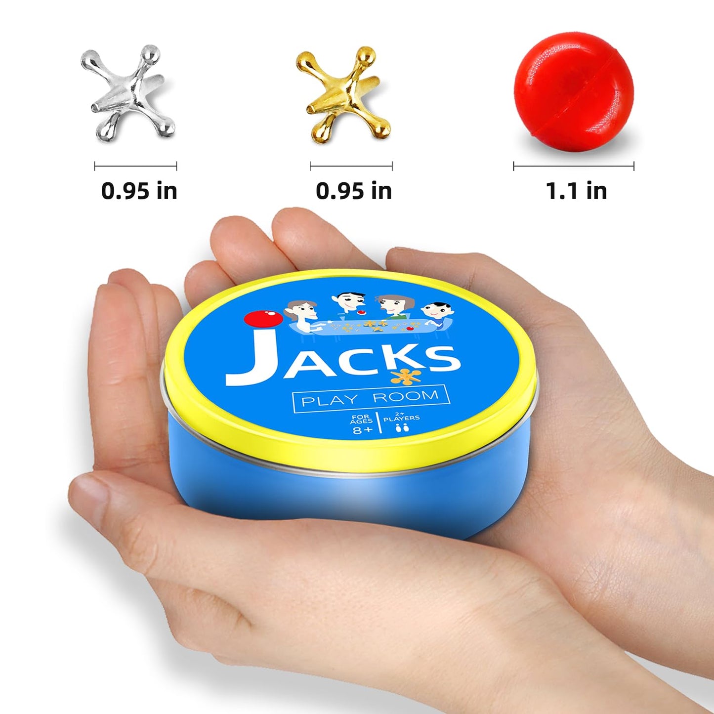 Classic Metal Jacks Game – Includes Ball Set | Vintage Toy for Kids & Adults