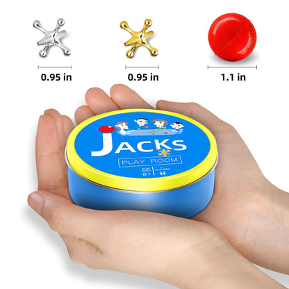 Classic Metal Jacks Game – Includes Ball Set | Vintage Toy for Kids & Adults