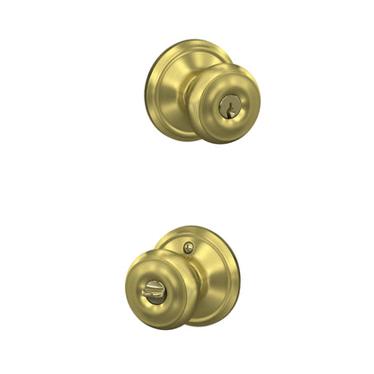Schlage F51A GEO-625-CAM Georgian Knob with Camelot Trim – Bright Chrome
