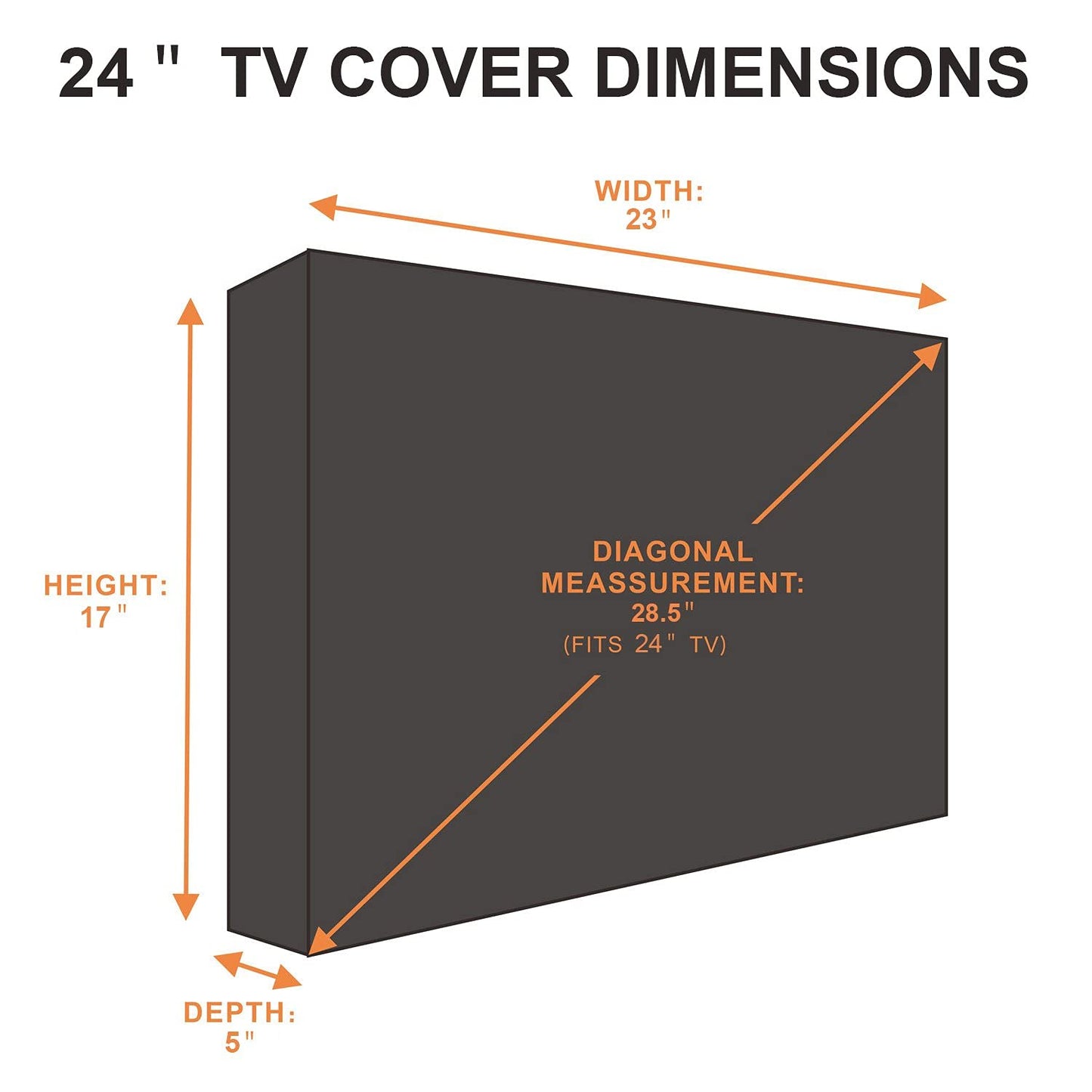 Outdoor TV Cover 65 to 70 inches, Waterproof and Weatherproof, Fits Up to 64''W x 40''H for Outside Flat Screen TV