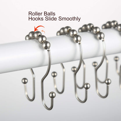 2-Pack Shower Curtain Hooks –12-Piece Each