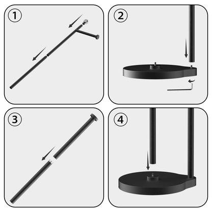 Weighted Freestanding Toilet Paper Holder – Metal Bathroom Stand with Crystal Accent