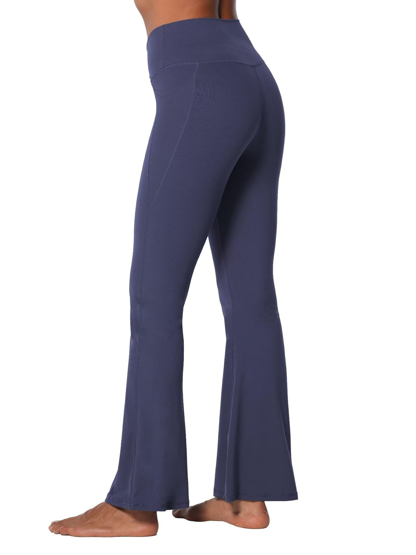 Legging évasé Sunzel pour femme avec poches, pantalon de yoga croisé avec contrôle du ventre, taille haute et jambe large