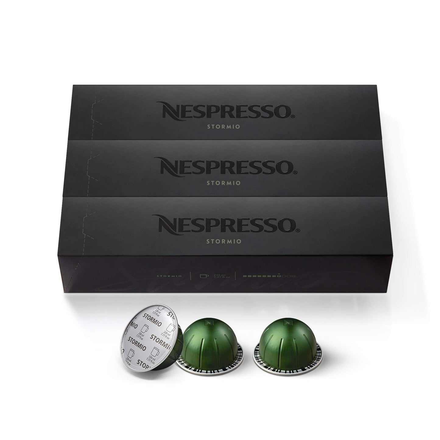 Nespresso-Kapseln Vertuo, Intenso, dunkel gerösteter Kaffee, Kaffeepads à 30 Stück, ergibt 225 ml. 