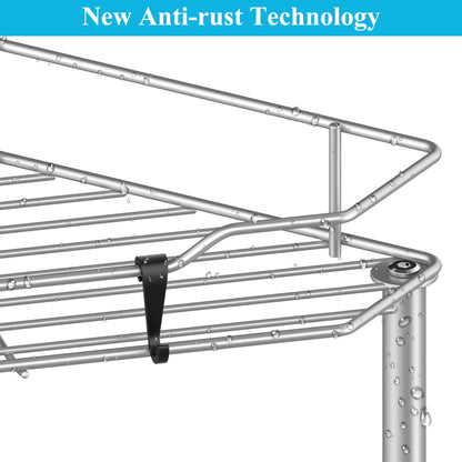 4 Tier Floor Standing Corner Shower Caddy Organizer Shelf with Hooks