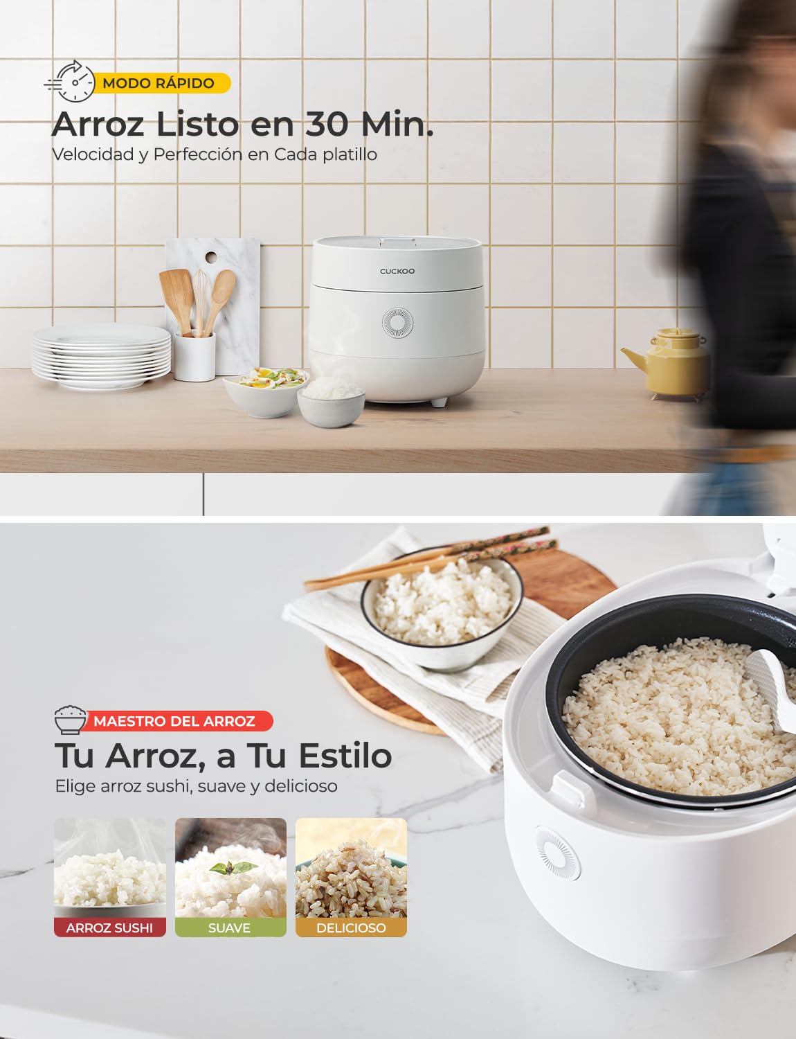 Rice Cooker 6 Cup Uncooked / 12 Cup Cooked, Fuzzy Logic, Delay Timer, Keep Warm, Steamer, Non-Stick Pot, Gray (CR-0675FG) – Gently Used
