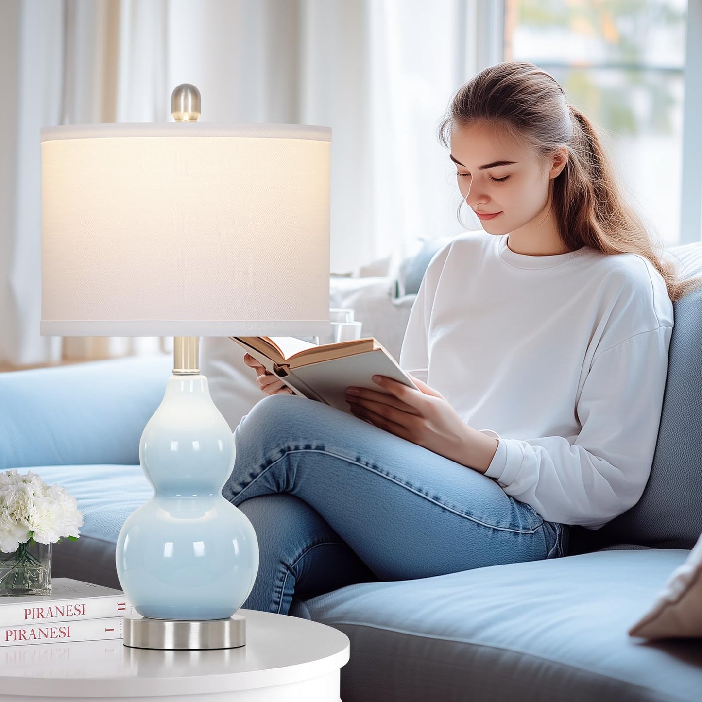 Rinweey Modern Ceramic Table Lamps