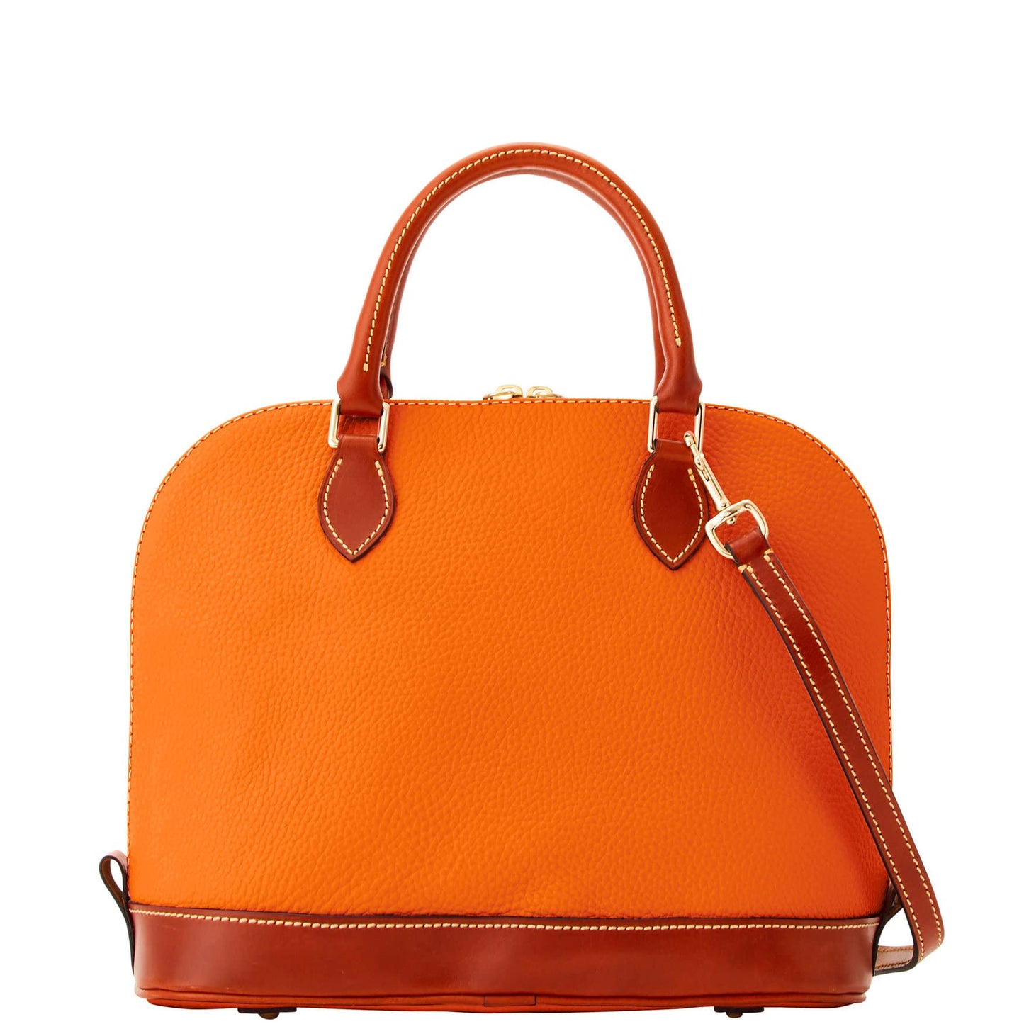 Dooney & Bourke Women's Zip Zip Satchel in Pebble Grain Leather, Large Handbag with Adjustable & Detachable Shoulder Strap