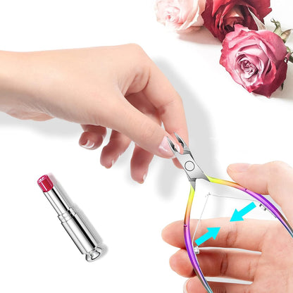 Cuticle Trimmer & Pusher – Professional Stainless Steel Manicure/Pedicure Tool for Nails