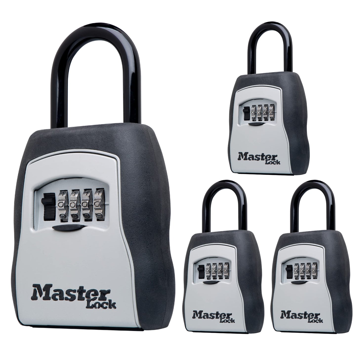 Master Lock Key Lock Box, Outdoor Lock Box for House Keys, Key Safe with Combination Lock, 5 Key Capacity, 5400EC, Black